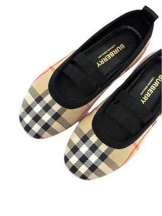 Burberry Classic Vintage Caro Design Ballerinas
