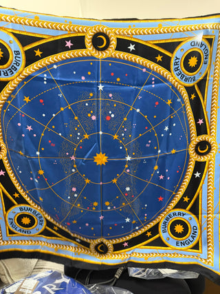 Burberry Silk Baby Blue Black