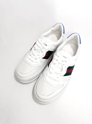Gucci White Blue GG Sneakers