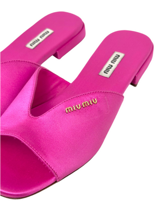 Miu Miu Silk Slippers