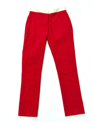 Burberry Two Tone Red Tailored Trousers