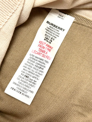 Burberry Iconic Teddy Bear Logo other side Emroidered Name Logo Wool Pullover Dress