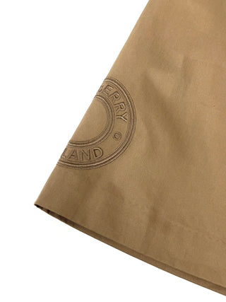 Burberry Beige Skirt with round Brand Logo Embroidery