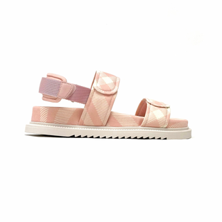 Burberry Peach Classic Caro Patch Sandals