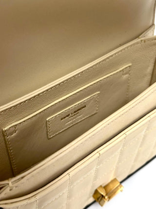 Saint Laurent Small Solferino Satchel Bag in Beige