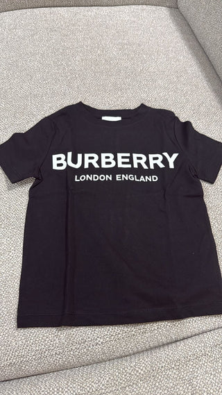 Burberry Black with White Logo Print Shirt