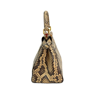 Fendi Peekaboo Mini Python Beige