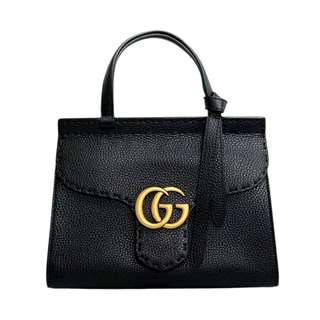Gucci Black Leather Top Handle Bag