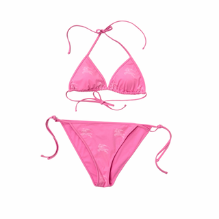 Burberry Pink Horse Logo Padded Bikini