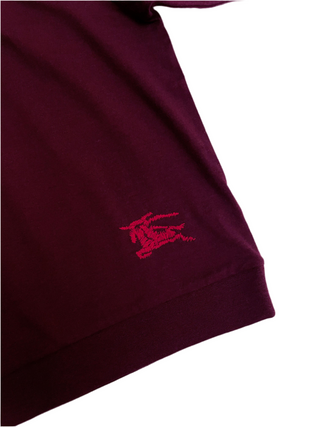 Burberry Maroon Shirt with Red Horse embroidery