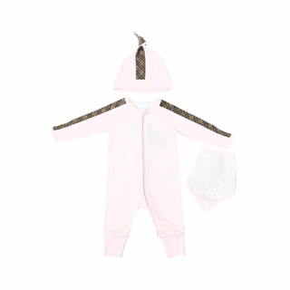 Burberry Baby Pink Classic 3 Pieces Onesie Baby Gift Set