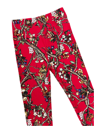 Burberry Red TB Logo Leggings