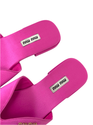 Miu Miu Silk Slippers