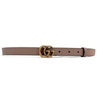 Gucci Leather Belt With GG Gold Buckle