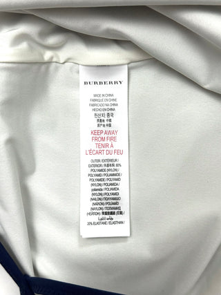 Burberry Navy Blue Back Classic Stripe Swimsuit