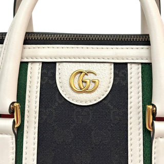 Gucci Bi Color Double G Bauletto Small Top Handle
