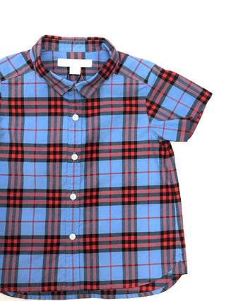 Burberry Blue Red Classic Design Shirt