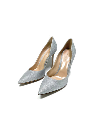 Gianvito Rossi Grey Glitter Heels