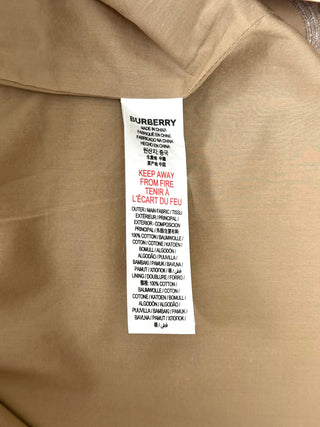 Burberry Beige Skirt with round Brand Logo Embroidery