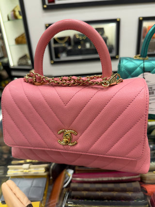 Chanel Caviar Pink Top Handle