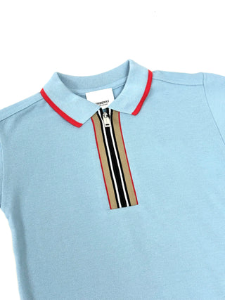 Burberry Baby Blue Icon Stripe Polo Shirt