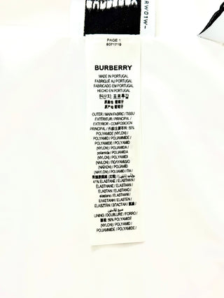 Burberry White Pink Caro Design Padded Bikini