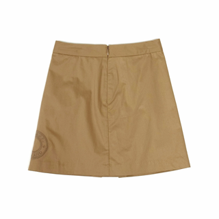 Burberry Beige Skirt with round Brand Logo Embroidery