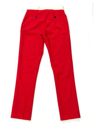 Burberry Two Tone Red Tailored Trousers