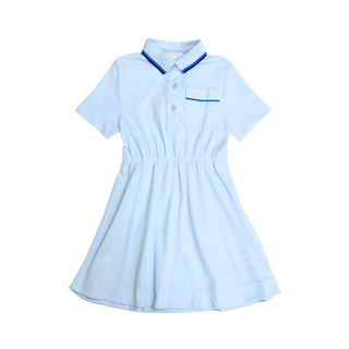 Burberry Light Blue Polo Dress with Brand Name Logo