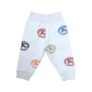 Burberry Baby Blue Jogger Pants with Colourful Brand Name Logos