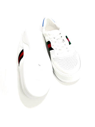 Gucci White Blue GG Sneakers