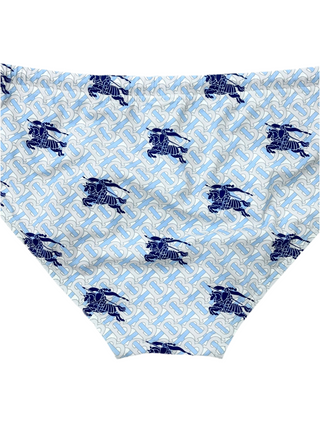 Burberry Blue with Iconic Horse Logo Male Swim Brief