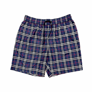 Burberry Classic Caro Patch Purple Navy White Swim Shorts