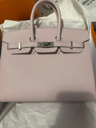 Hermes Birkin 25 Sellier Epsom in Mauve Pale