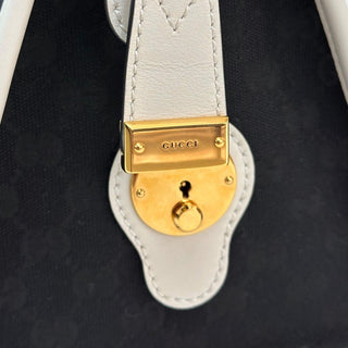 Gucci Bi Color Double G Bauletto Small Top Handle