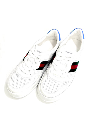 Gucci White Blue GG Sneakers