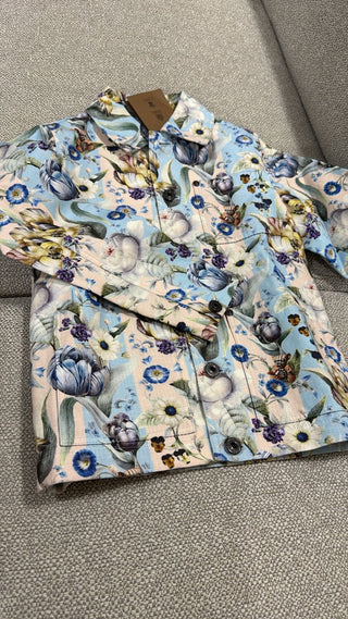 Burberry Baby Blue Printed Polo