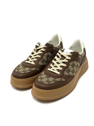 Gucci Classic Monogram Brown Beige Sneakers