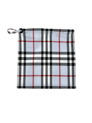 Burberry Checkered Drawstring Pouch