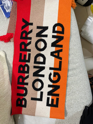 Burberry Wool Burberry Print Red White orange