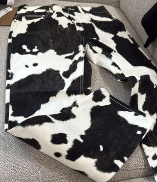 Burberry Black White Denim Pants