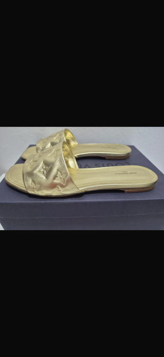 Louis Vuitton Gold Flats