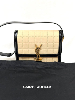 Saint Laurent Small Solferino Satchel Bag in Beige