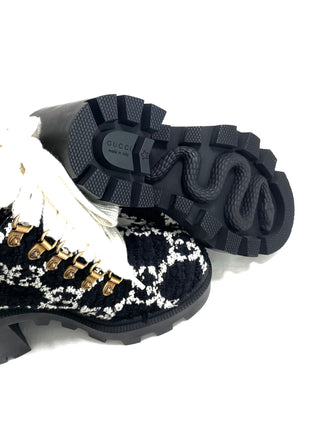Gucci Black White GG Boots