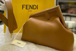 Fendi 1st Medium Brown Nappa Leather