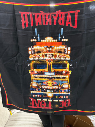 Burberry Black With Print Scarf