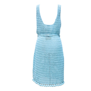Burberry Turquoise Blue Knitted Dress