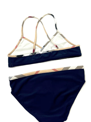 Burberry Navy Blue Classic Design Bikini