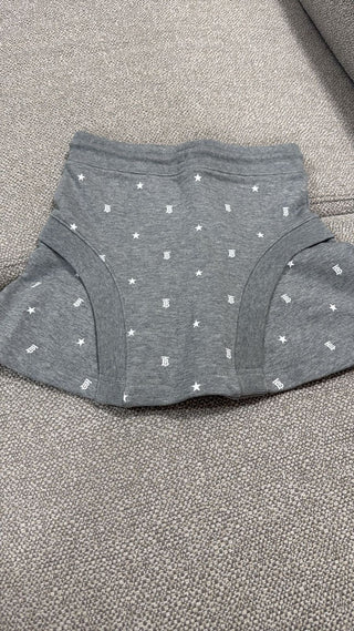 Burberry Grey with TB Print Skirt
