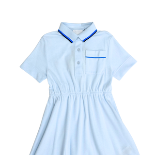 Burberry Light Blue Polo Dress with Brand Name Logo
